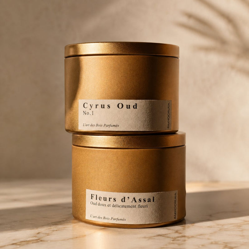 Cyrus Oud × Fleurs d'Assal — Duo de Dukhoon, 50 g × 2